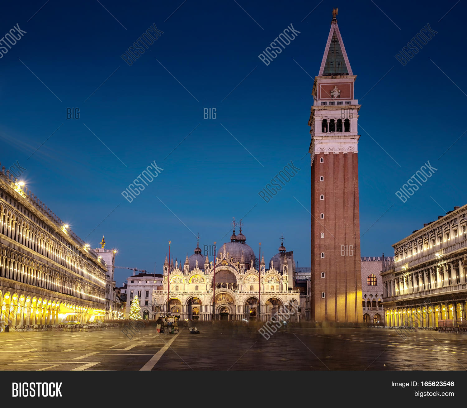 san marco square with campanile and san marcos basilica at