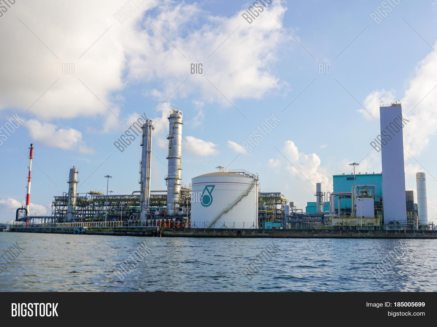 labuan,malaysia-may 1,2017:view of the oil and gas,oil refinery