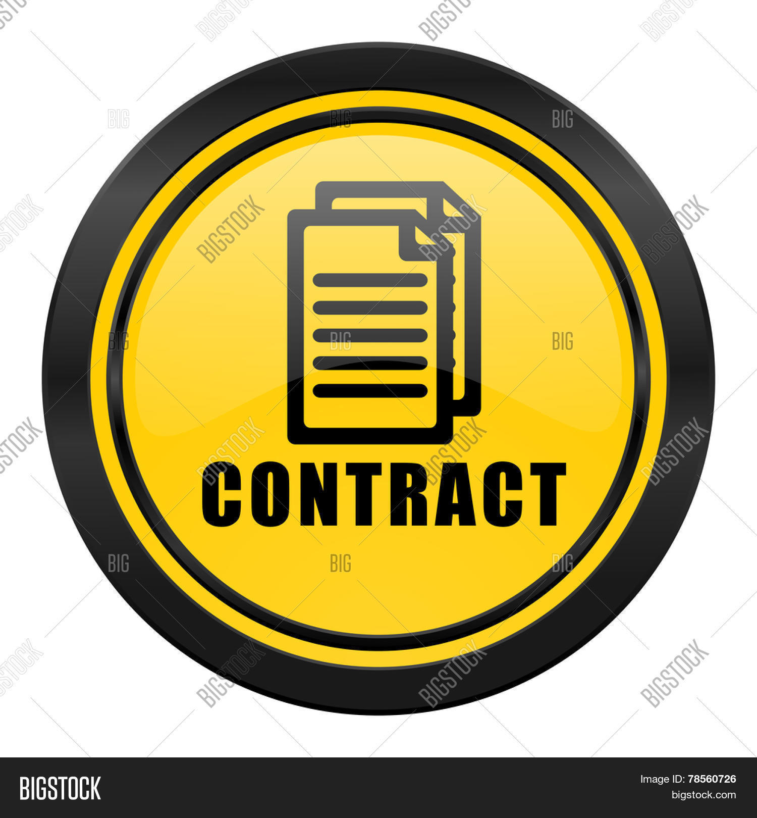 contract icon, yellow logo