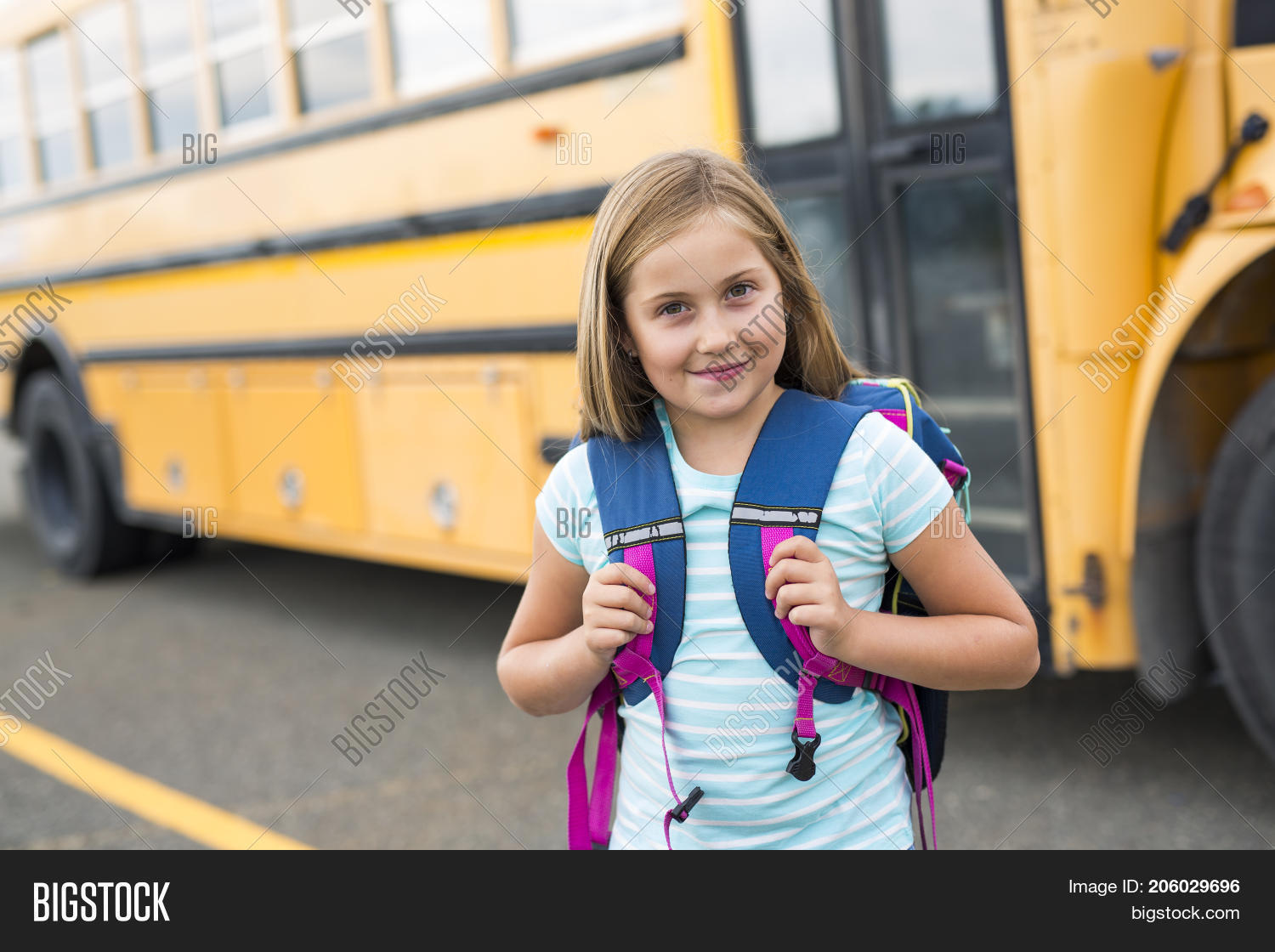 a nine years old girl student at school