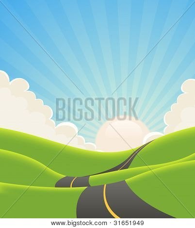 &nbsp; 保存 下载预览 illustration of a cartoon long road snaking