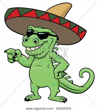公开该 lightbox 保存取消   保存 cartoon mexican iguana wearing