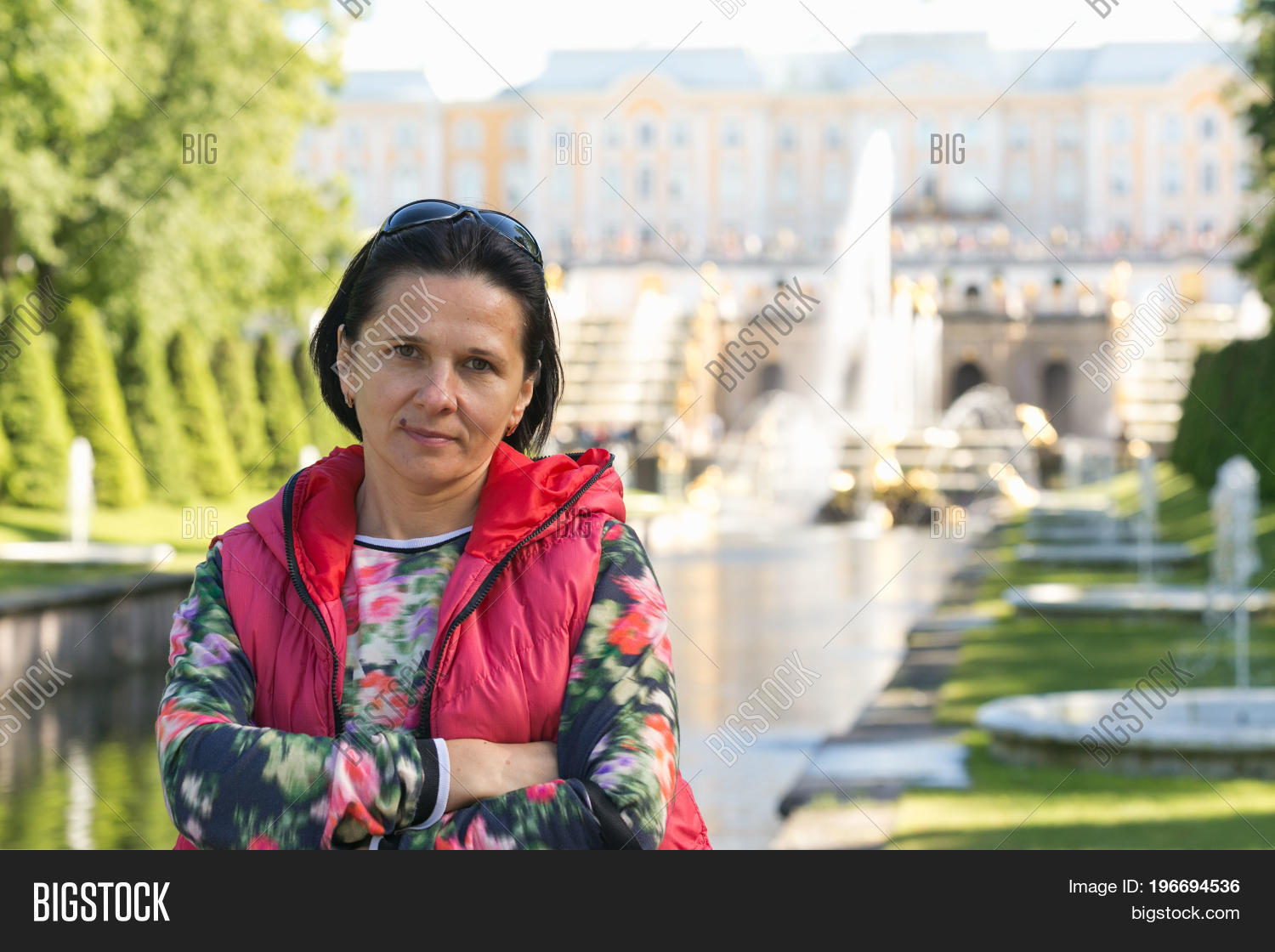 beautiful woman close-up on a strong wind.