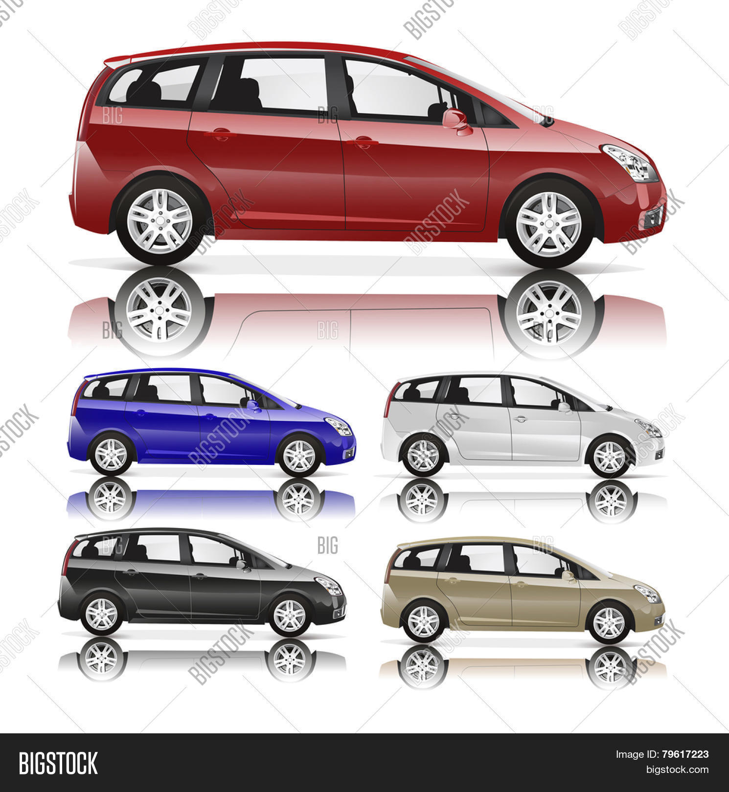 family car 3d vector