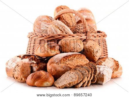 composition with variety of baking products isolated on white