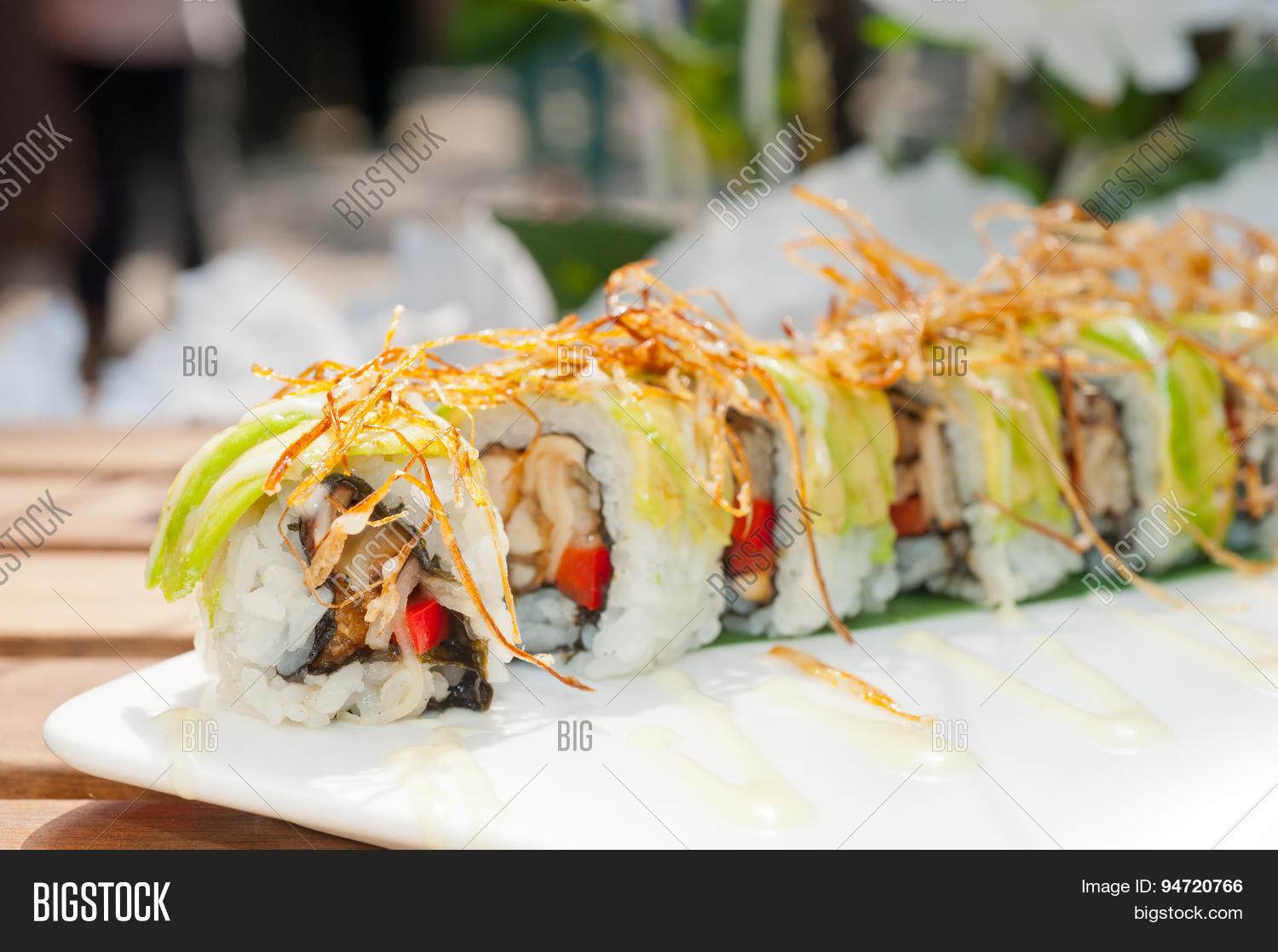 fresh made japanese sushi rolls called maki sushi