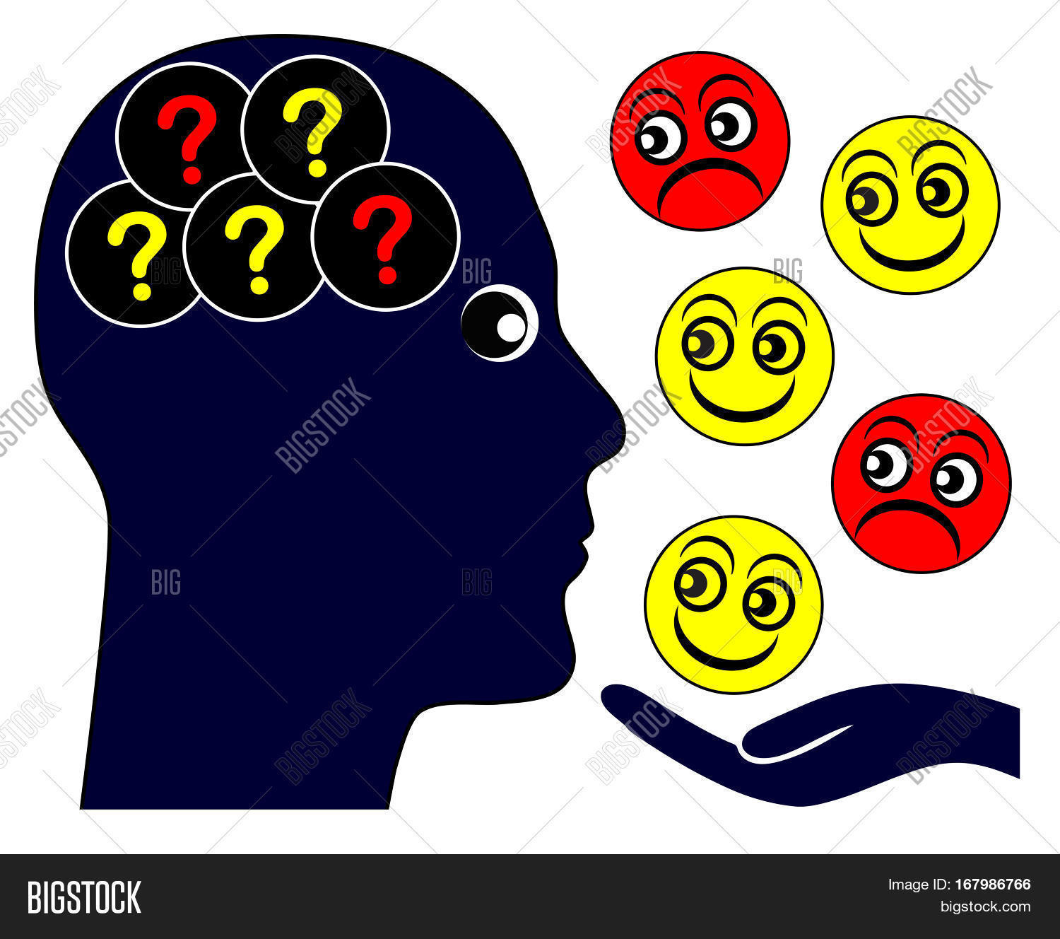 autistic person with problems to read emotional feelings and