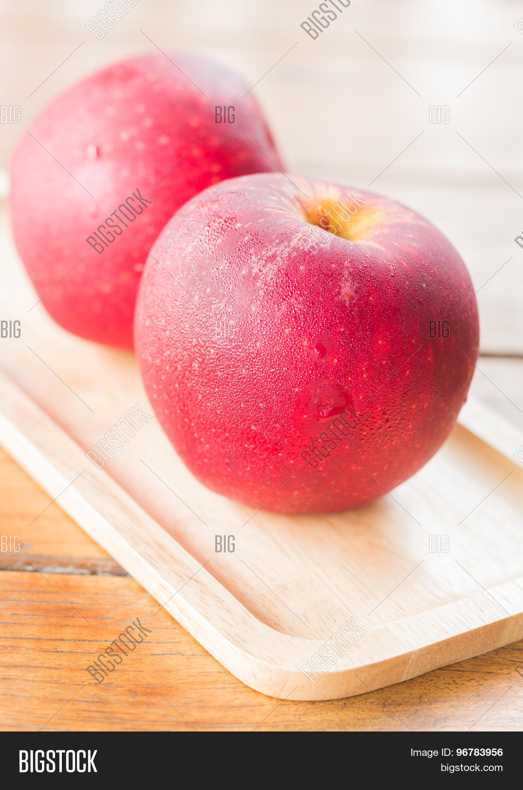freshly picked red gala apples stock photo