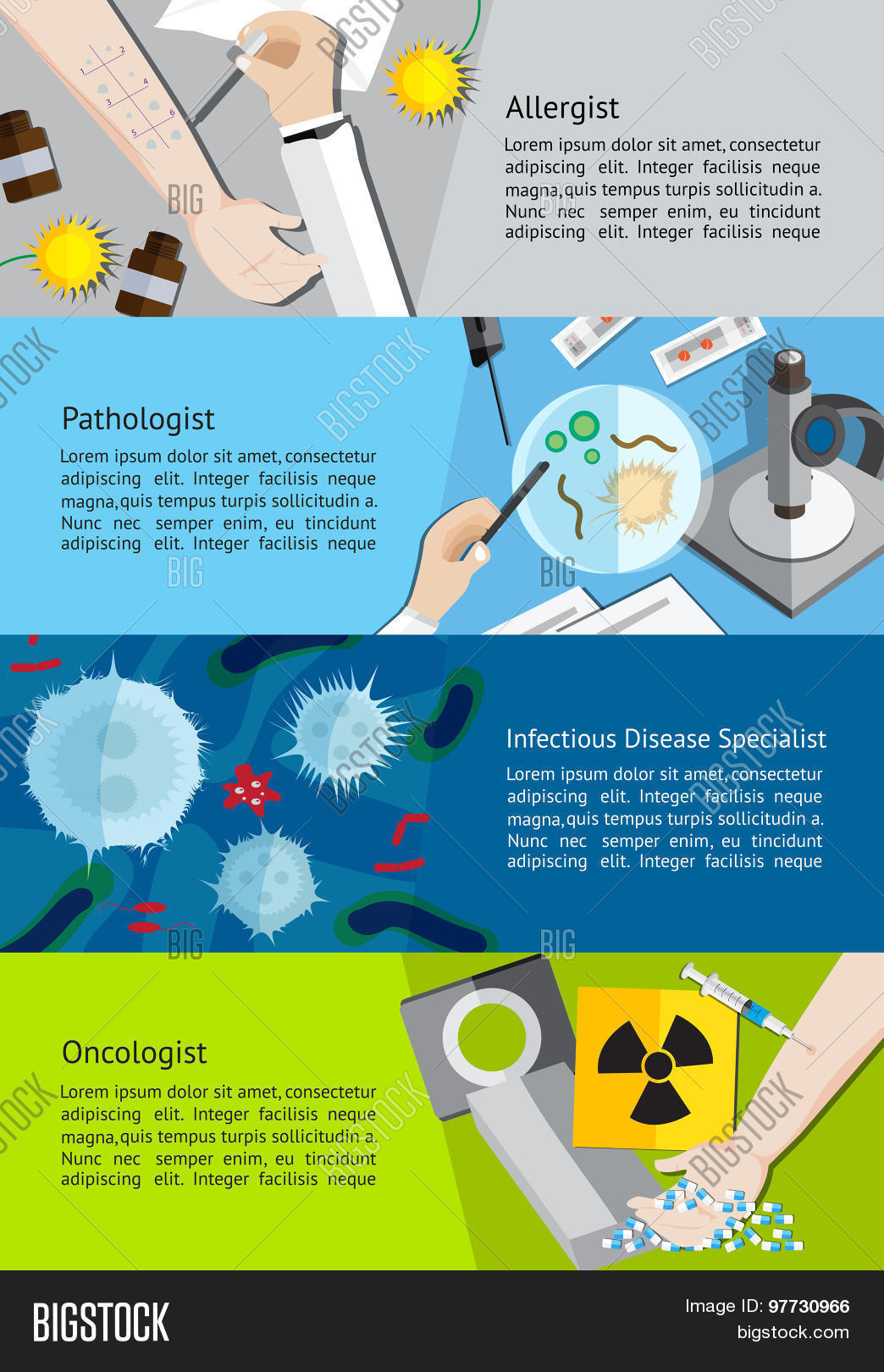 type of specialist physicians doctor such as allergist