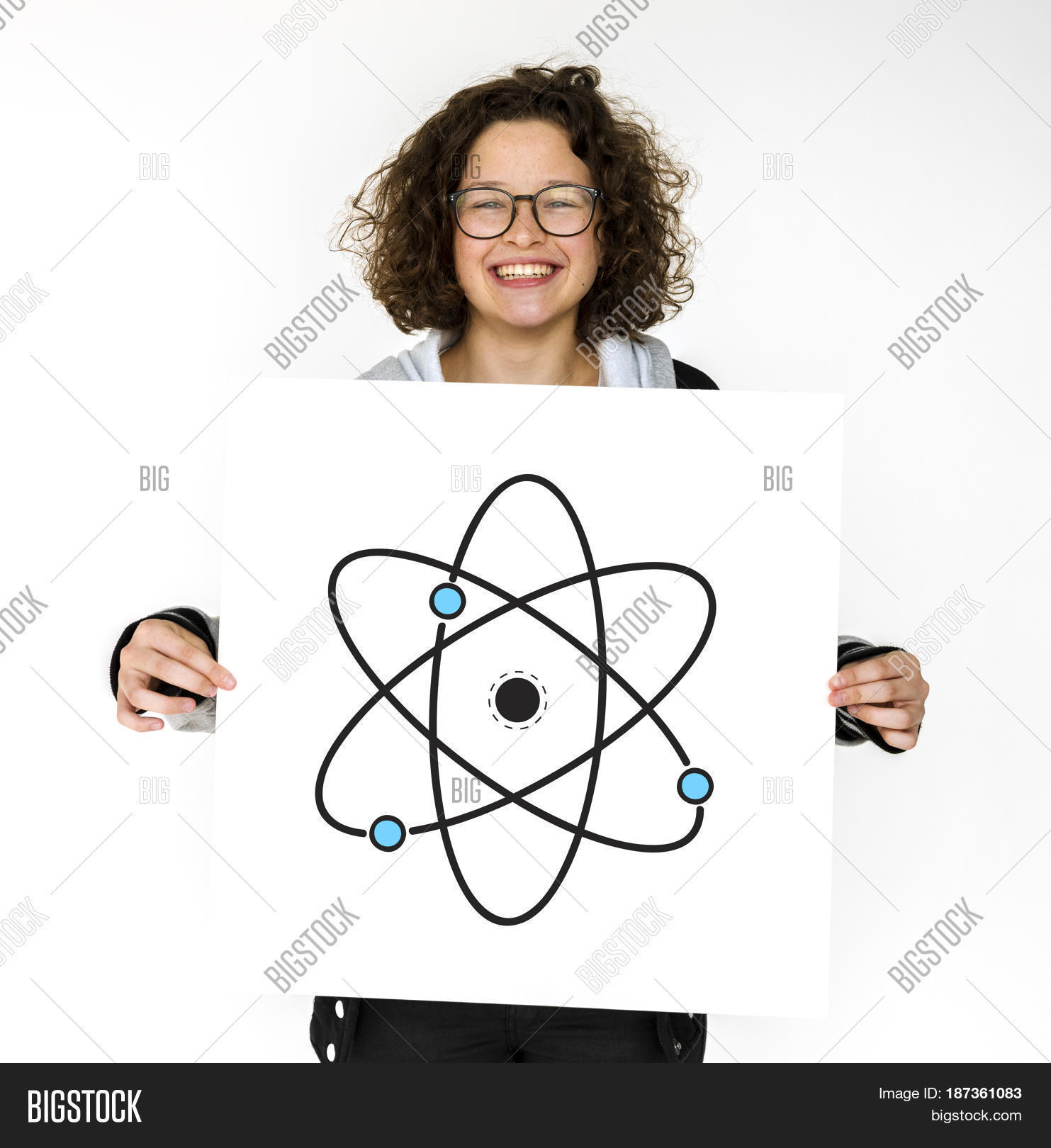 illustration of quantum nucleus molecular structure