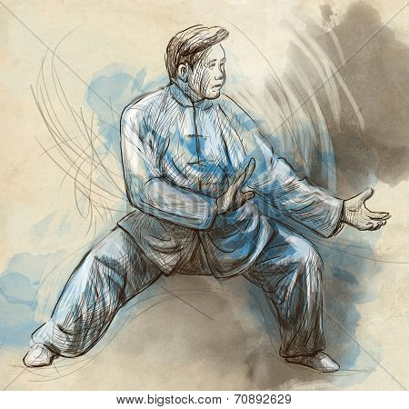 an full sized hand drawn illustration