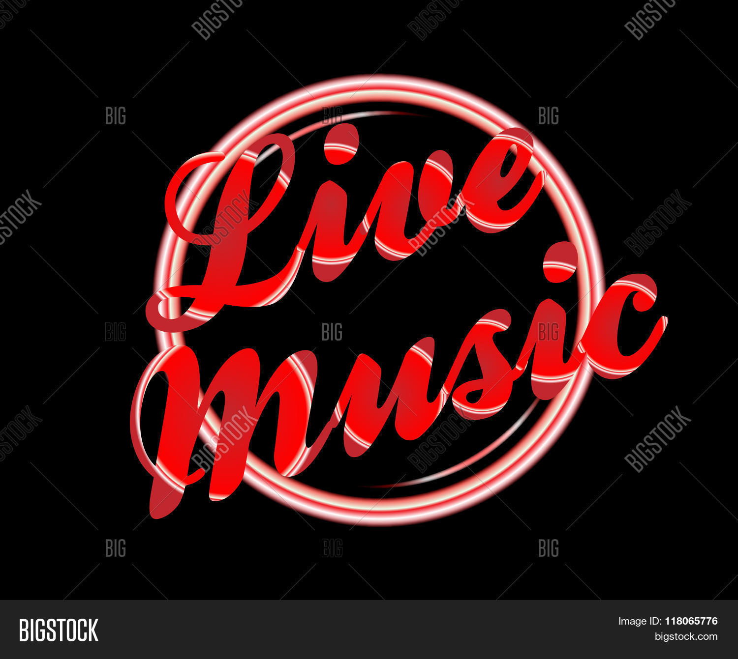 live music night florescent light over a black background