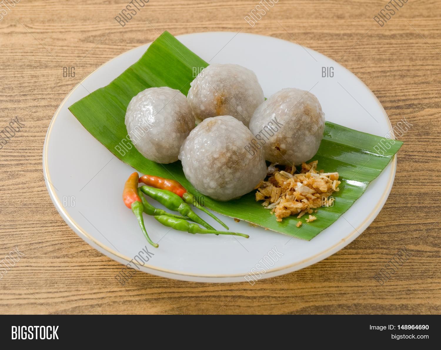 thai traditional dessert tapioca balls made from glutinous rice