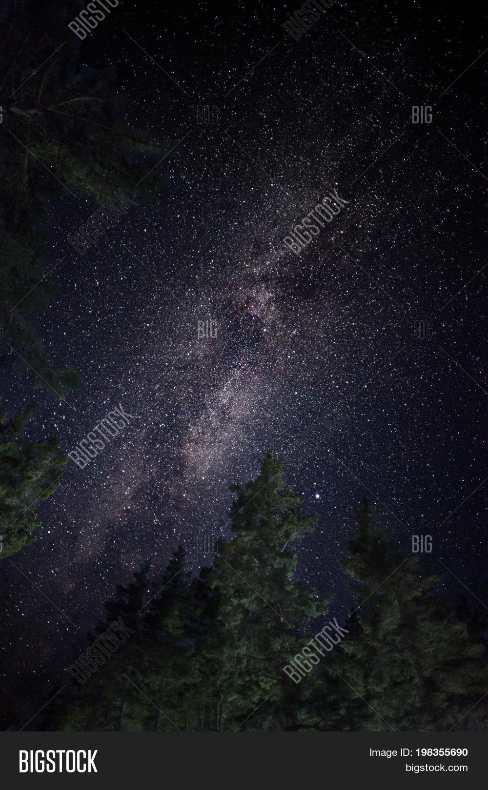 bright milky way galaxy dark night图片和照片 | bigstock
