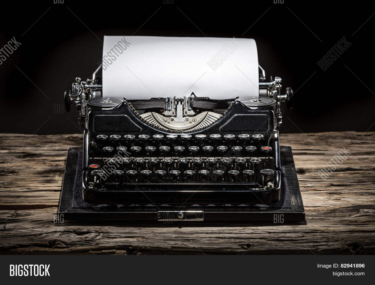 old vintage typewriter, close-up.