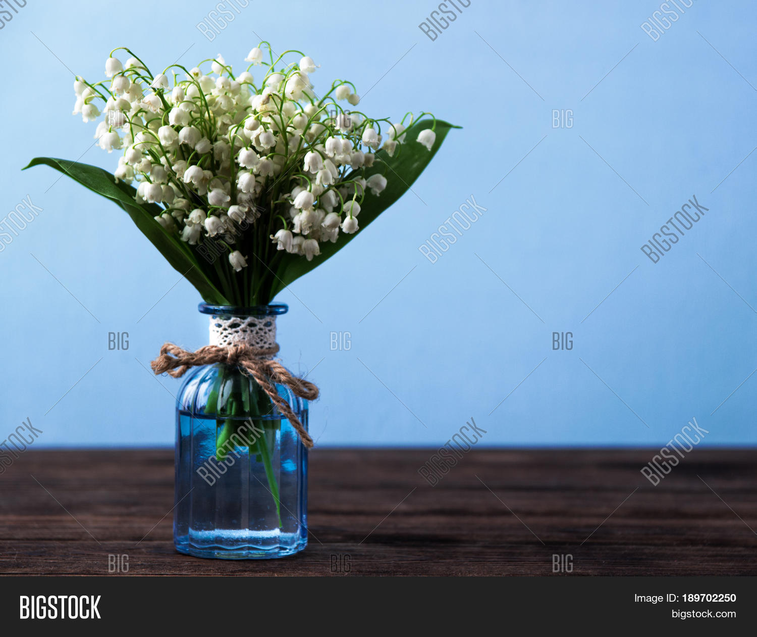 lily of the valley bouquet. space for text.