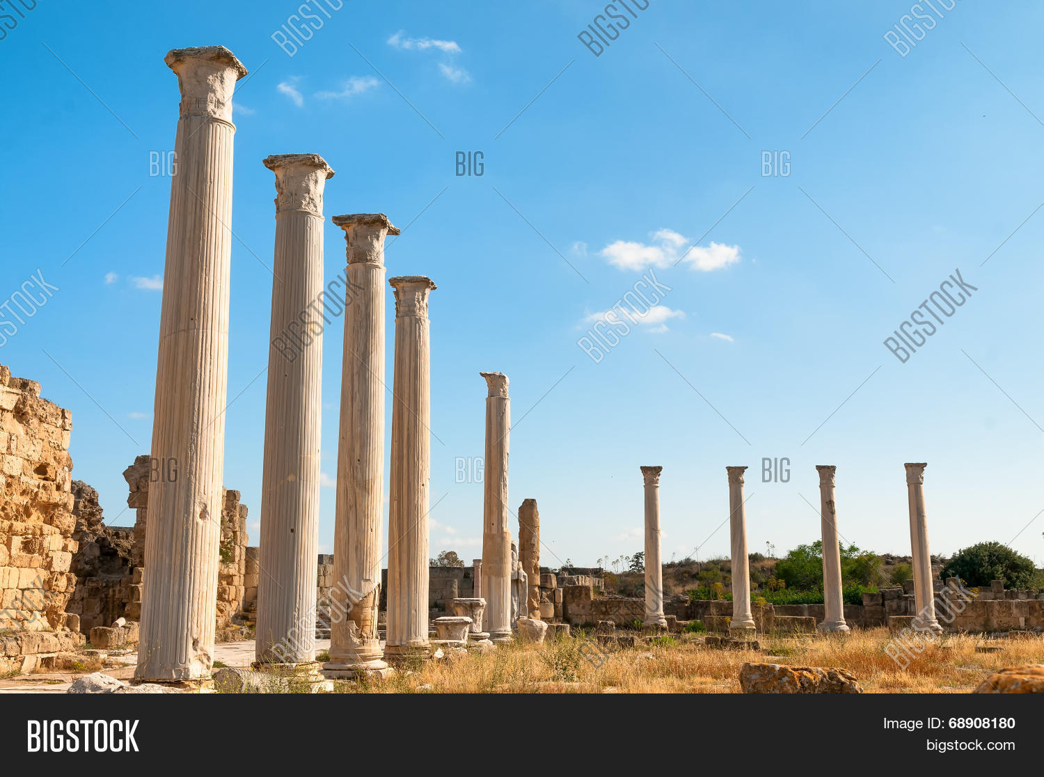 ancient salamis city ruins. famagusta district. cyprus