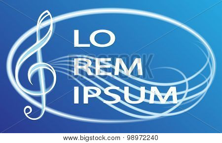 illustration with treble clef.